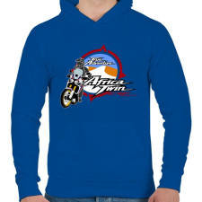PRINTFASHION Honda Dakar - Férfi kapucnis pulóver - Királykék férfi pulóver, kardigán