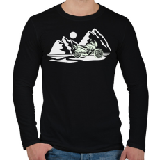 PRINTFASHION honda transalp hegyekben - Férfi hosszú ujjú póló - Fekete
