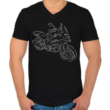 PRINTFASHION honda vfr3 - Férfi V-nyakú póló - Fekete férfi póló
