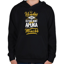PRINTFASHION Hondás apuka - Gyerek kapucnis pulóver - Fekete gyerek pulóver, kardigán