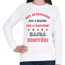 PRINTFASHION Honvéd4 - Női pulóver - Fehér női pulóver, kardigán