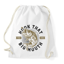 PRINTFASHION Hook that big mouth - Sportzsák, Tornazsák - Fehér tornazsák