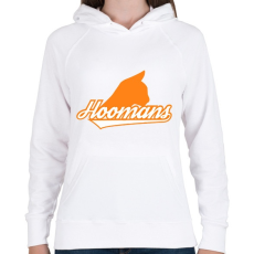 PRINTFASHION Hoomans - Női kapucnis pulóver - Fehér