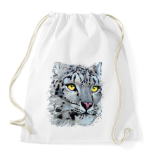 PRINTFASHION Hópárduc - sárga szemmel - Sportzsák, Tornazsák - Fehér tornazsák