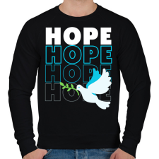PRINTFASHION Hope felirat - Férfi pulóver - Fekete férfi pulóver, kardigán