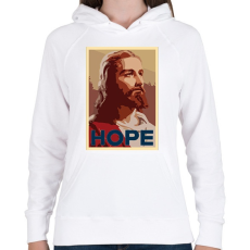 PRINTFASHION Hope - Női kapucnis pulóver - Fehér