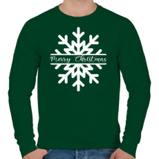 PRINTFASHION Hópehely - Férfi pulóver - Sötétzöld