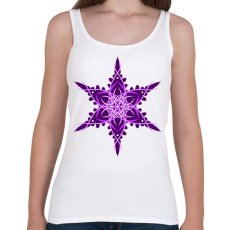 PRINTFASHION Hópehely mandala - lila - Női atléta - Fehér