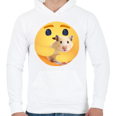 PRINTFASHION Hörcsög - Férfi kapucnis pulóver - Fehér