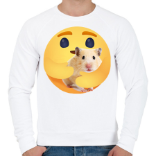 PRINTFASHION Hörcsög - Férfi pulóver - Fehér férfi pulóver, kardigán