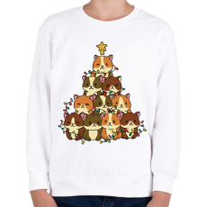 PRINTFASHION Hörcsög karácsonyfa - Gyerek pulóver - Fehér