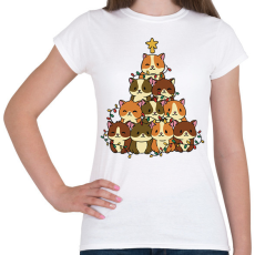 PRINTFASHION Hörcsög karácsonyfa - Női póló - Fehér