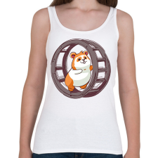 PRINTFASHION Hörcsög - Női atléta - Fehér női trikó