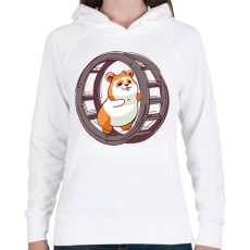 PRINTFASHION Hörcsög - Női kapucnis pulóver - Fehér