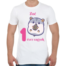 PRINTFASHION Hörcsögös minta - Férfi póló - Fehér férfi póló