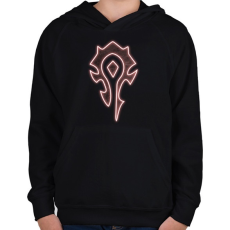 PRINTFASHION Horda Neon - Gyerek kapucnis pulóver - Fekete