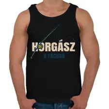 PRINTFASHION Horgász a pácban - Férfi atléta - Fekete atléta, trikó