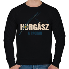 PRINTFASHION Horgász a pácban - Férfi pulóver - Fekete férfi pulóver, kardigán