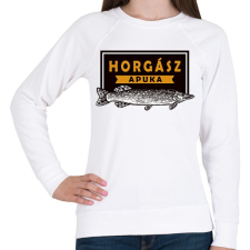 PRINTFASHION Horgász apuka - Női pulóver - Fehér női pulóver, kardigán