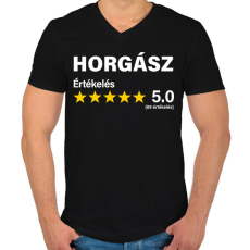 PRINTFASHION Horgász Értékelés ***** 5.0 (69 értékelés) - Férfi V-nyakú póló - Fekete