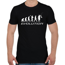 PRINTFASHION horgász evolúcio fehér - Férfi póló - Fekete férfi póló