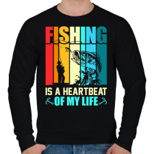 PRINTFASHION horgász - Férfi pulóver - Fekete férfi pulóver, kardigán