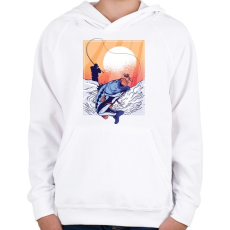 PRINTFASHION Horgász - Gyerek kapucnis pulóver - Fehér