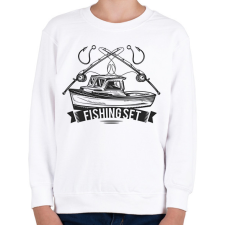 PRINTFASHION Horgász  - Gyerek pulóver - Fehér gyerek pulóver, kardigán