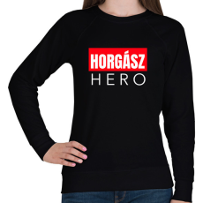 PRINTFASHION HORGÁSZ HERO - Női pulóver - Fekete