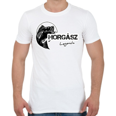 PRINTFASHION Horgász legenda - Férfi póló - Fehér