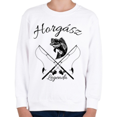 PRINTFASHION Horgász legenda  - Gyerek pulóver - Fehér