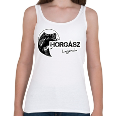 PRINTFASHION Horgász legenda - Női atléta - Fehér