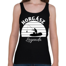 PRINTFASHION Horgász legenda  - Női atléta - Fekete