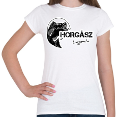 PRINTFASHION Horgász legenda - Női póló - Fehér