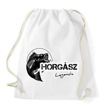 PRINTFASHION Horgász legenda - Sportzsák, Tornazsák - Fehér tornazsák