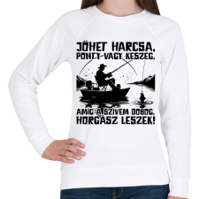 PRINTFASHION Horgász leszek - Női pulóver - Fehér női pulóver, kardigán
