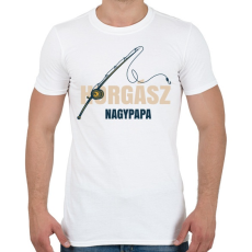 PRINTFASHION Horgász nagypapa - Férfi póló - Fehér