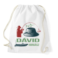 PRINTFASHION Horgász - Névvel - Sportzsák, Tornazsák - Fehér tornazsák
