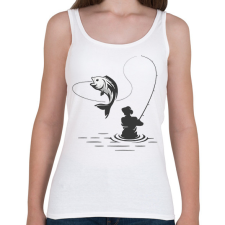 PRINTFASHION Horgász  - Női atléta - Fehér női trikó