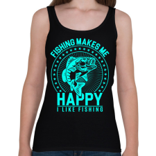 PRINTFASHION horgász - Női atléta - Fekete női trikó