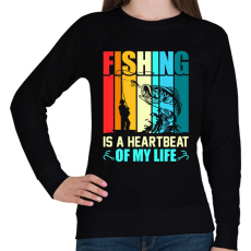 PRINTFASHION horgász - Női pulóver - Fekete