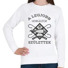 PRINTFASHION Horgász november - Női pulóver - Fehér női pulóver, kardigán