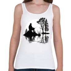 PRINTFASHION Horgász relax - Női atléta - Fehér