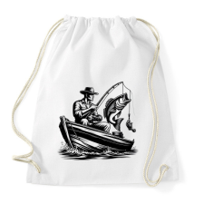 PRINTFASHION horgász - Sportzsák, Tornazsák - Fehér tornazsák