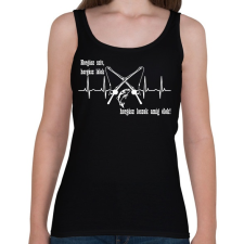 PRINTFASHION Horgász szív - Női atléta - Fekete női trikó