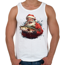 PRINTFASHION Horgász télapó - Férfi atléta - Fehér atléta, trikó