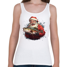 PRINTFASHION Horgász télapó - Női atléta - Fehér női trikó