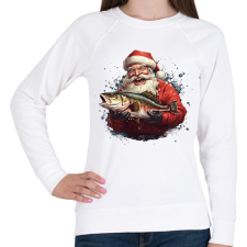 PRINTFASHION Horgász télapó - Női pulóver - Fehér női pulóver, kardigán