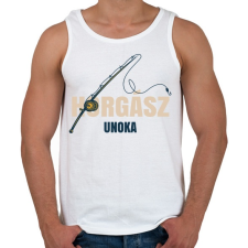 PRINTFASHION Horgász unoka - Férfi atléta - Fehér atléta, trikó