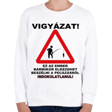 PRINTFASHION HORGÁSZ VESZÉLY - Gyerek pulóver - Fehér gyerek pulóver, kardigán